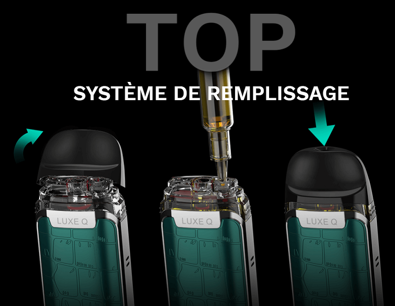 Le remplissage du Luxe Q se fait par le haut