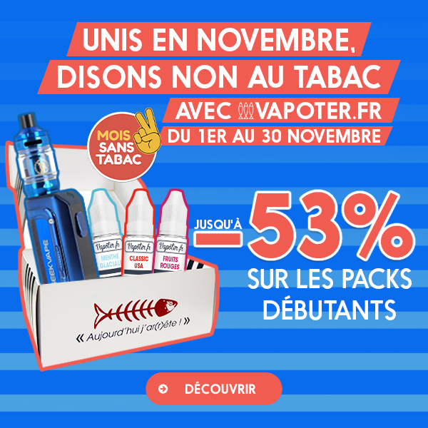 Mois sans tabac : la vape mise en valeur, vapoter.fr impliqué