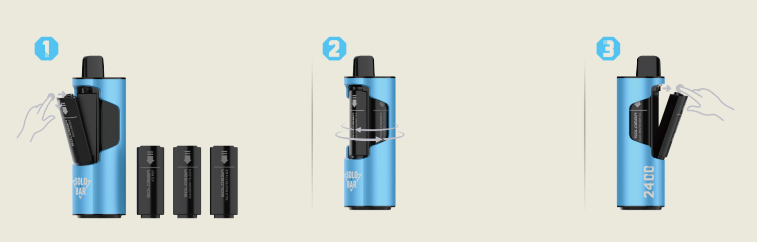 Solobar 2400 puff 4 en 1