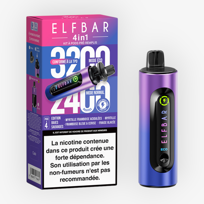 Puff rechargeable Elfbar 4en1