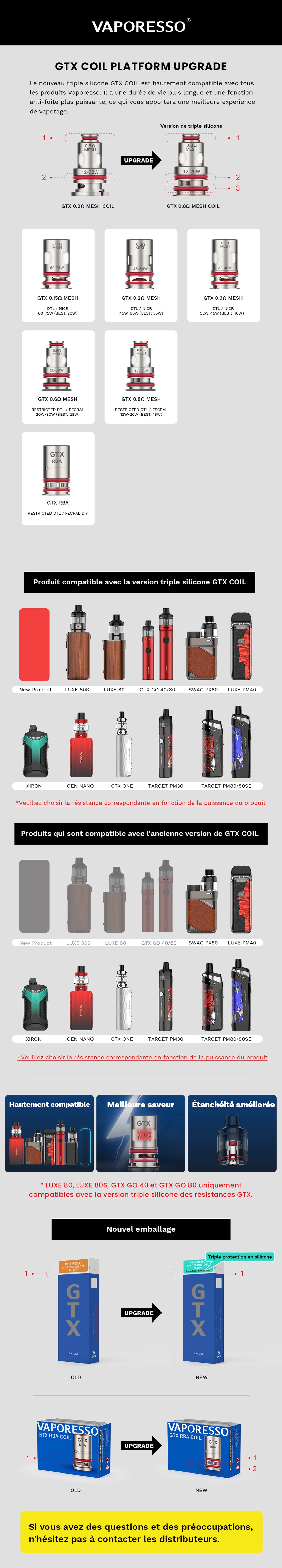 Résistances GTX-2 Vaporesso
