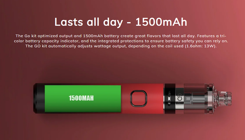 Le kit dispose de 1500 mAh d'autonomie