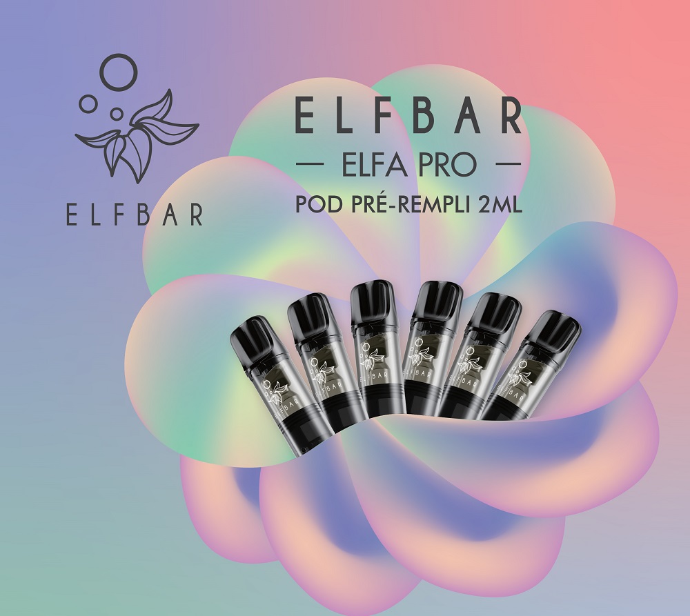 Pack de 2 Cartouches Pods ELFA Pro 2ml 20mg ElfBar