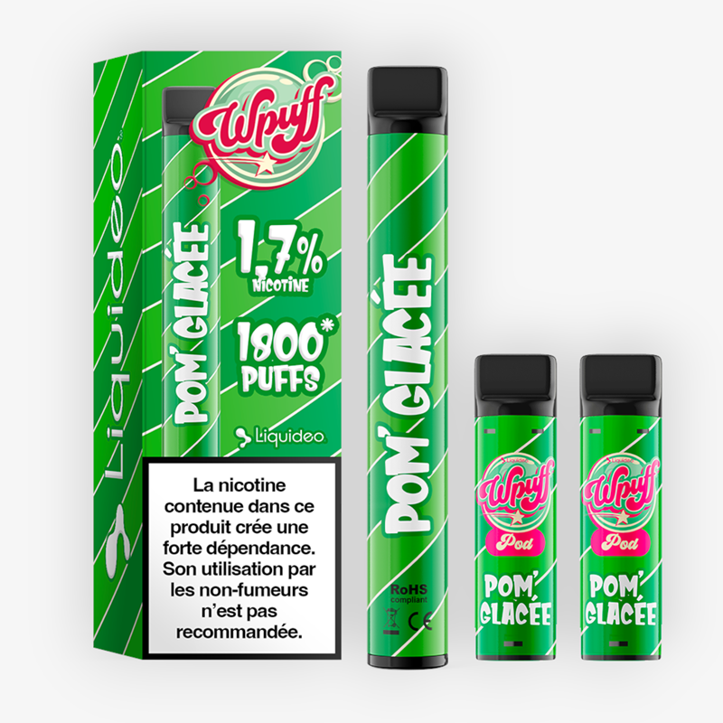 Puff rechargeable Wpuff 1800 1.7% Liquideo
