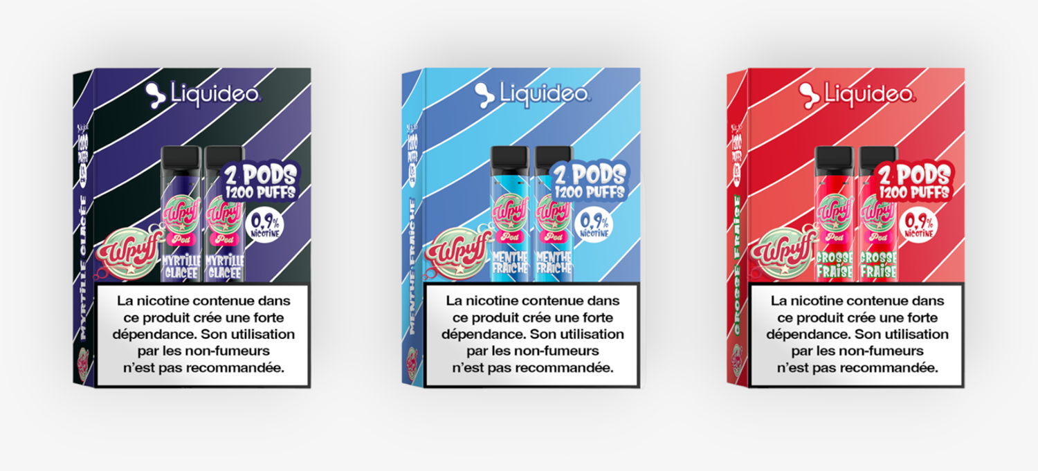 2 cartouches Wpuff 2ml 0.9% Liquideo