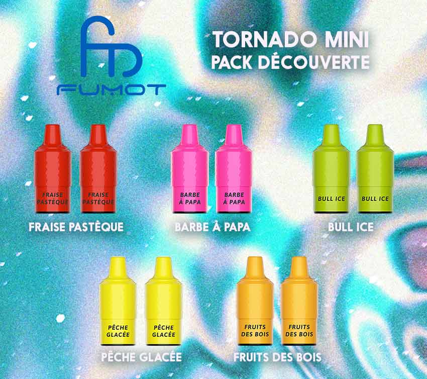 Pack Découverte Cartouches Tornado Mini RandM Fumot