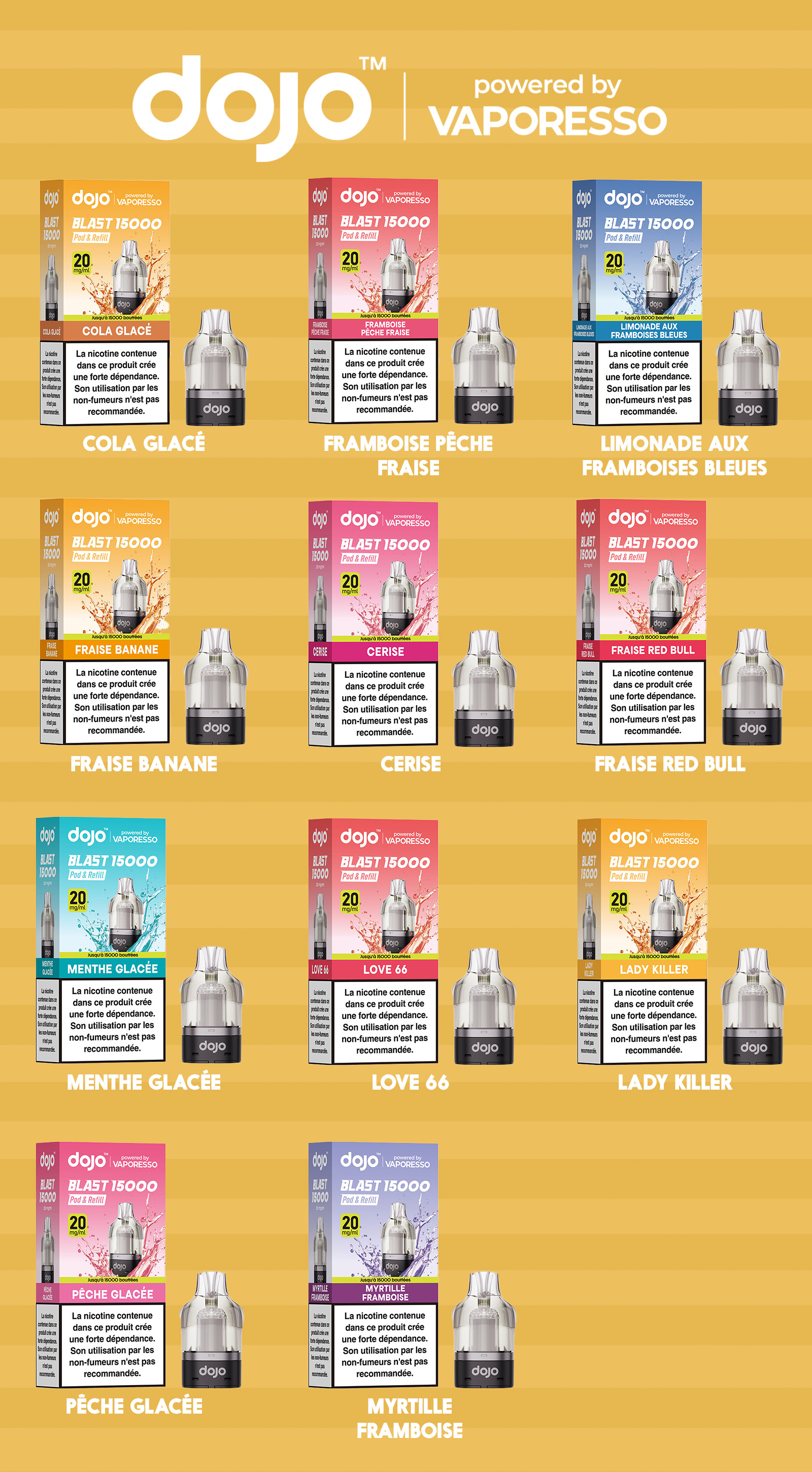 Cartouche Blast 20mg Dojo by Vaporesso