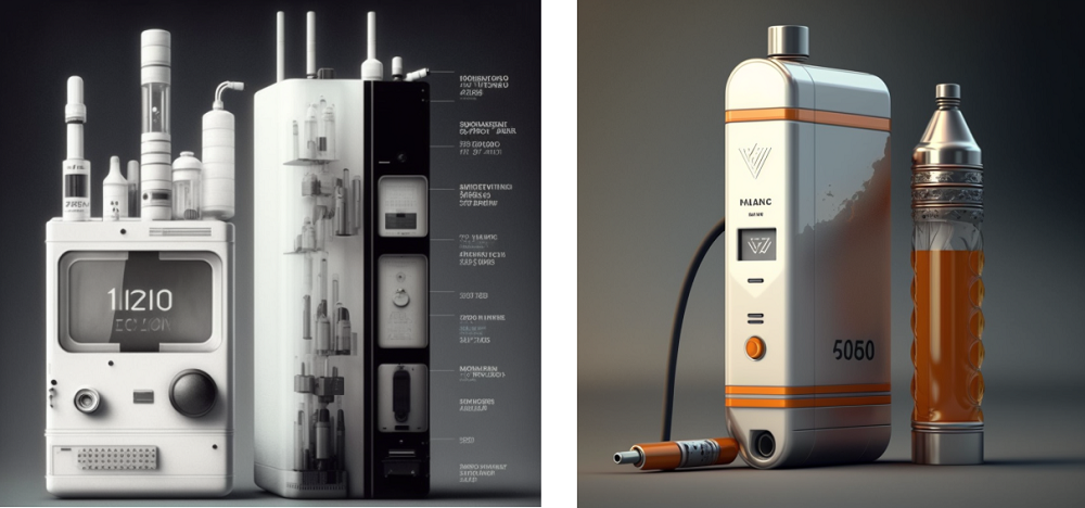 Les cigarettes électroniques imaginées par Midjourney